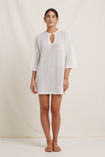 Pointelle Oversized Mini Dress