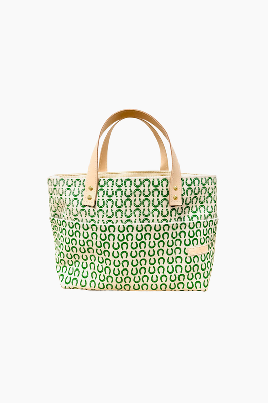 George Tote Bag - Green Horseshoe