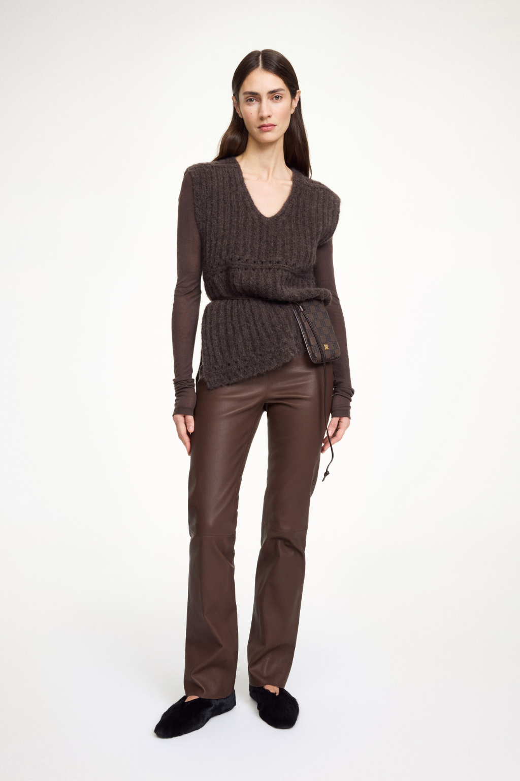 Florentina Long Leather Trousers