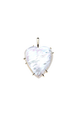 LOVE Carry Your Heart Mother of Pearl Pendant Necklace