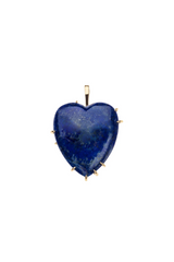 LOVE Carry Your Heart Lapis Pendant Necklace