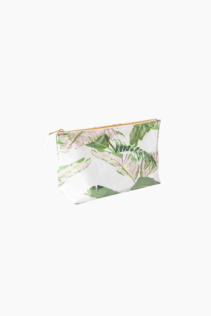 Natural Botanical Clear Coated Travel Cosmetic Case