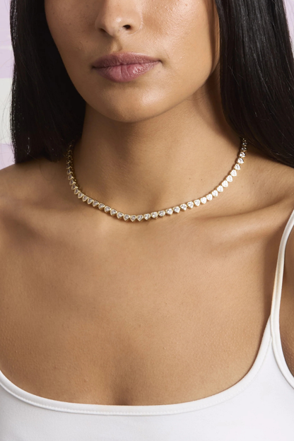 Made from LOVE White Tennis Necklace - TRAY SHOW