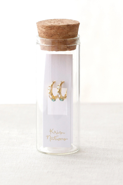 Seaside Spark Huggie Hoop Earrings