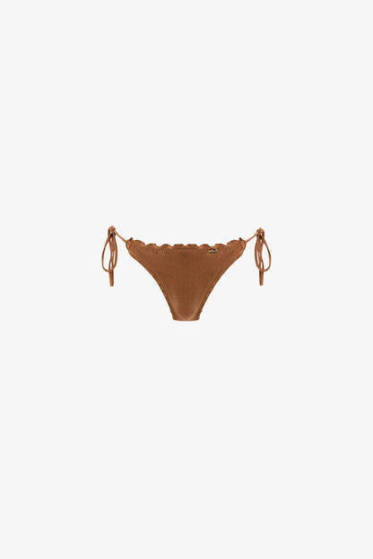 Cosita Buena Wavey Brazilian Ruched Tie Side Bottom