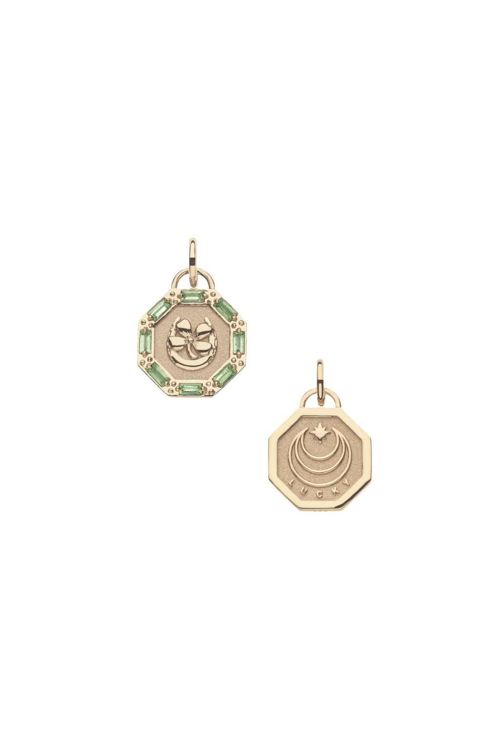 LUCKY Petite Embellished Coin Necklace - TRAY SHOW