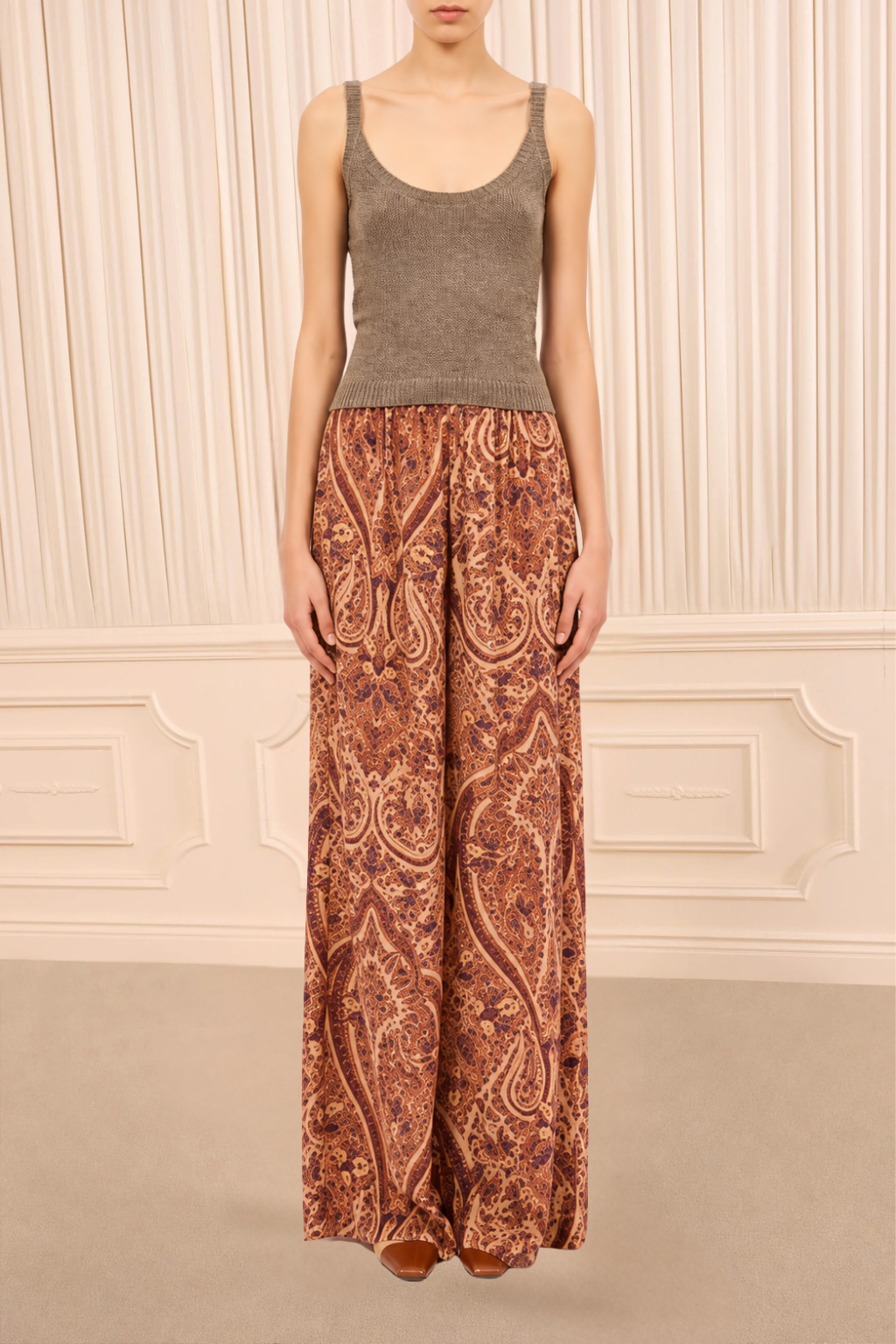 Sawyer Wide Leg Silk Pant