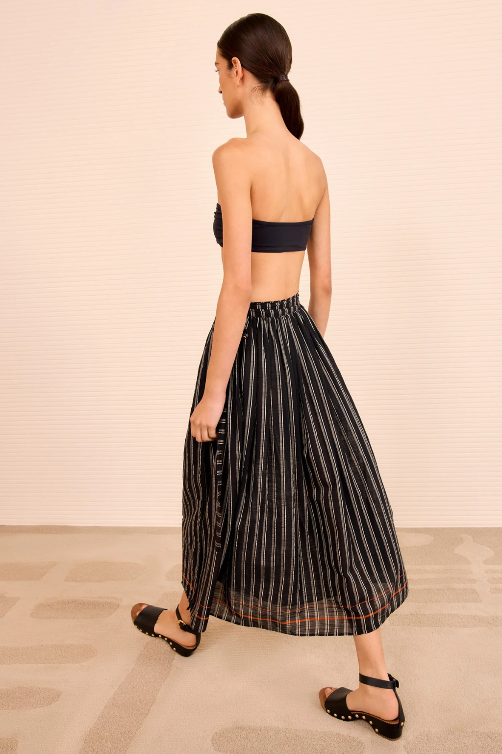 Suri Striped Skirt Coverup