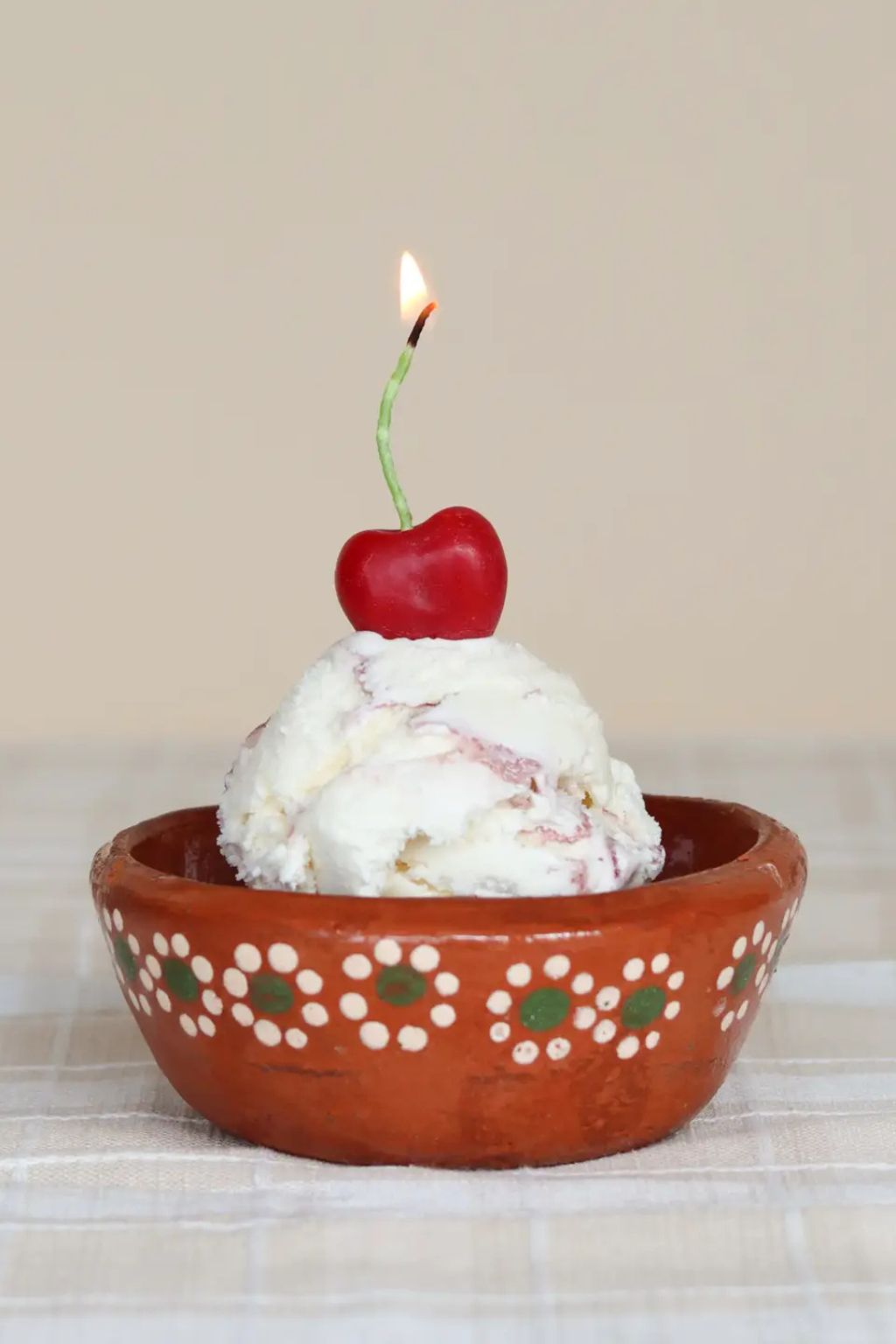 Beeswax Cherry Birthday Candles: 10