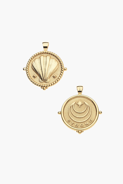 STRONG Clamshell Original Pendant Coin Necklace
