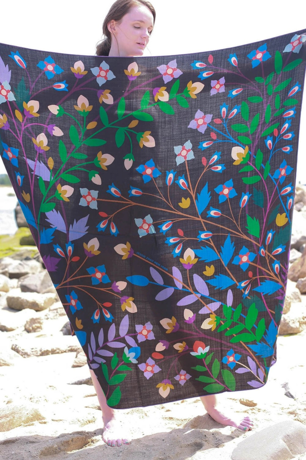Double Sided Wool Silk Scarf