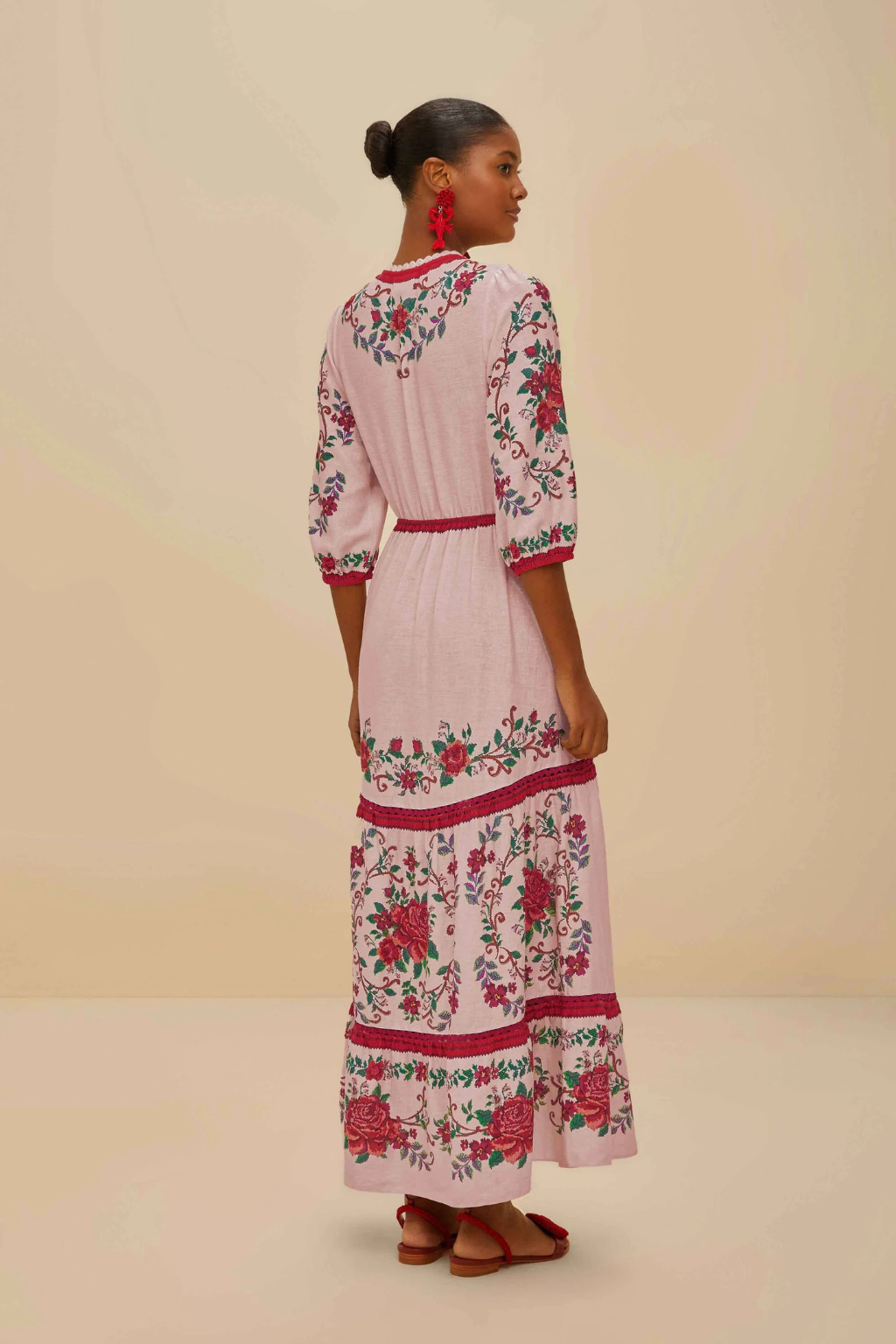 Flower Tapestry Maxi Dress