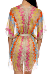 Miami Era Open Front Tie Short Poncho