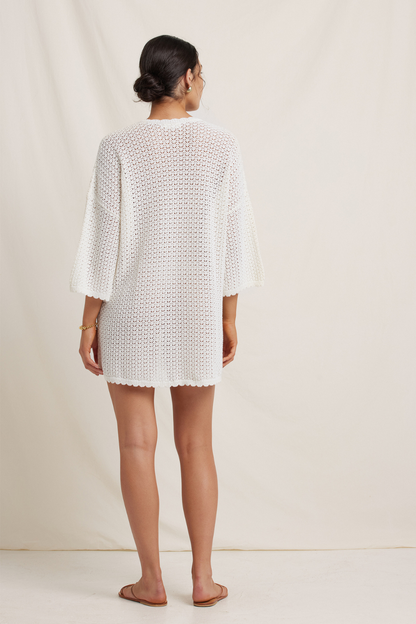 Pointelle Oversized Mini Dress