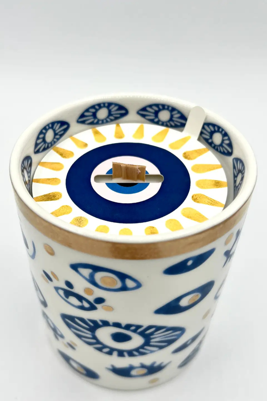 Ceramic Evil Eye Candle