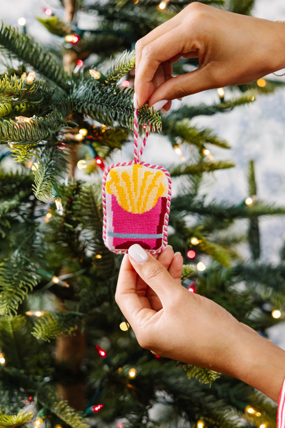 Needlepoint Icon Ornament - French Fries