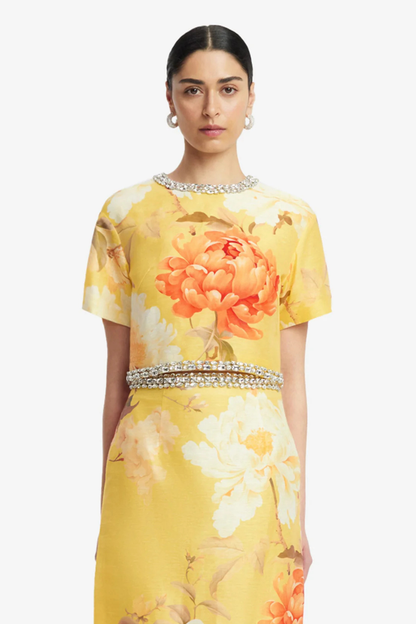 Indie Embellished Short Sleeve Top