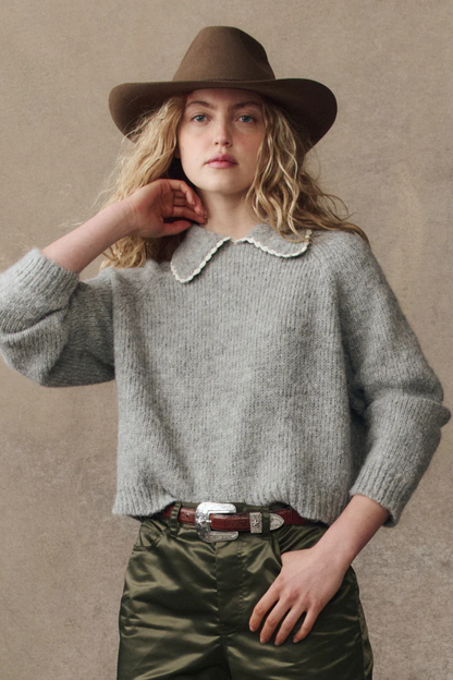 The Crochet Collar Pullover.