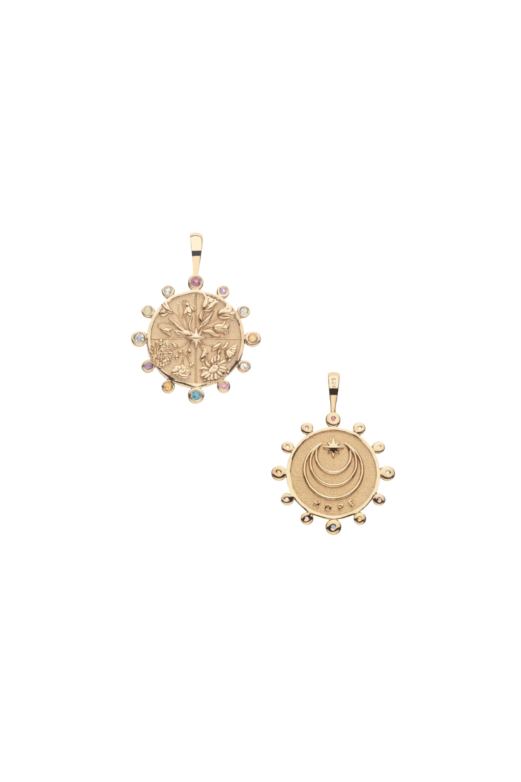 HOPE Petite Embellished Coin Necklace