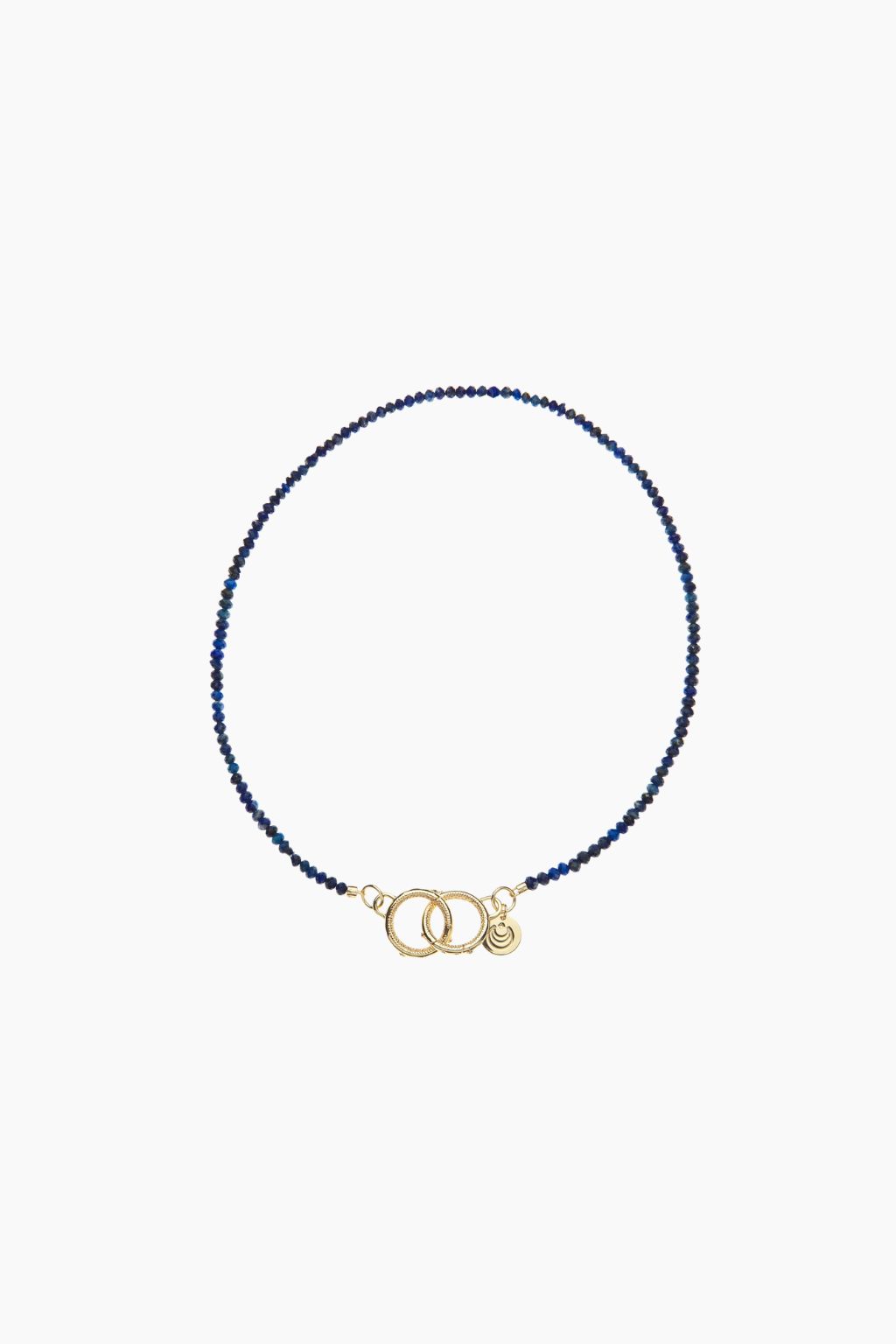 Diamond Cut Lapis Lariat Beaded Necklace