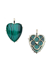 LOVE Carry Your Heart Malachite Pendant Necklace