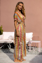 Miami Era Open Front Tie Long Poncho