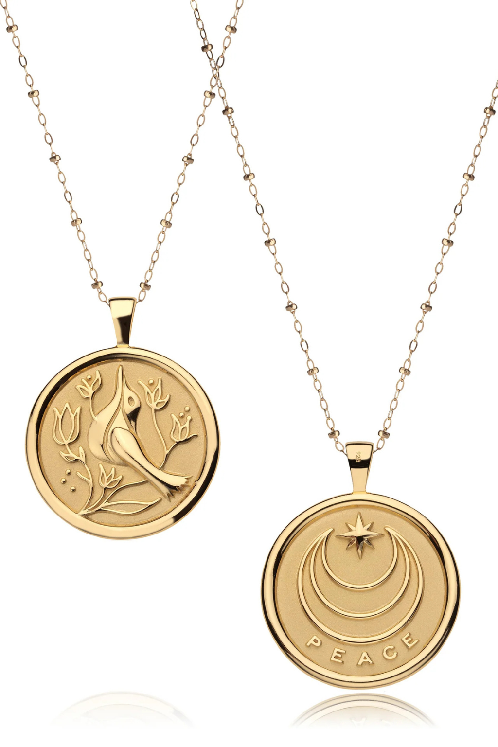 PEACE JW Original Pendant Coin Necklace
