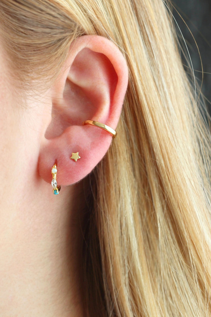 Seaside Spark Huggie Hoop Earrings