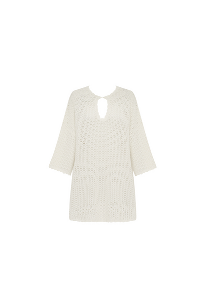 Pointelle Oversized Mini Dress