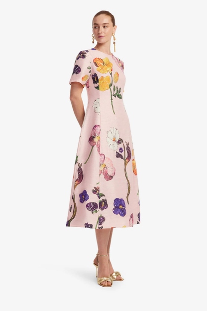 Caroline Short Sleeve Midi Dress
