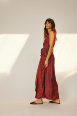 Silk Print Nico Sleeveless Maxi Dress