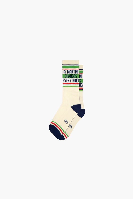 A Martini Changes Everything Gym Crew Socks