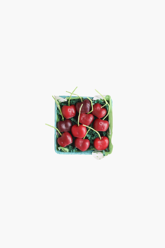 Beeswax Dark Red Cherry Birthday Candles: 10