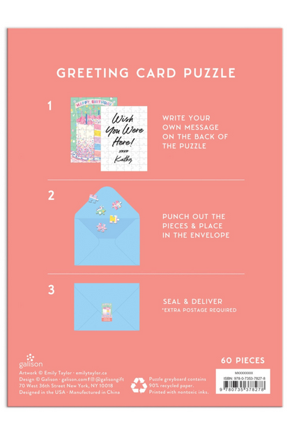 Confetti Birthday Cake Greeting Card Puzzle