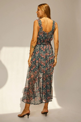 Chiffon Print Jasmine Maxi Dress with Sash