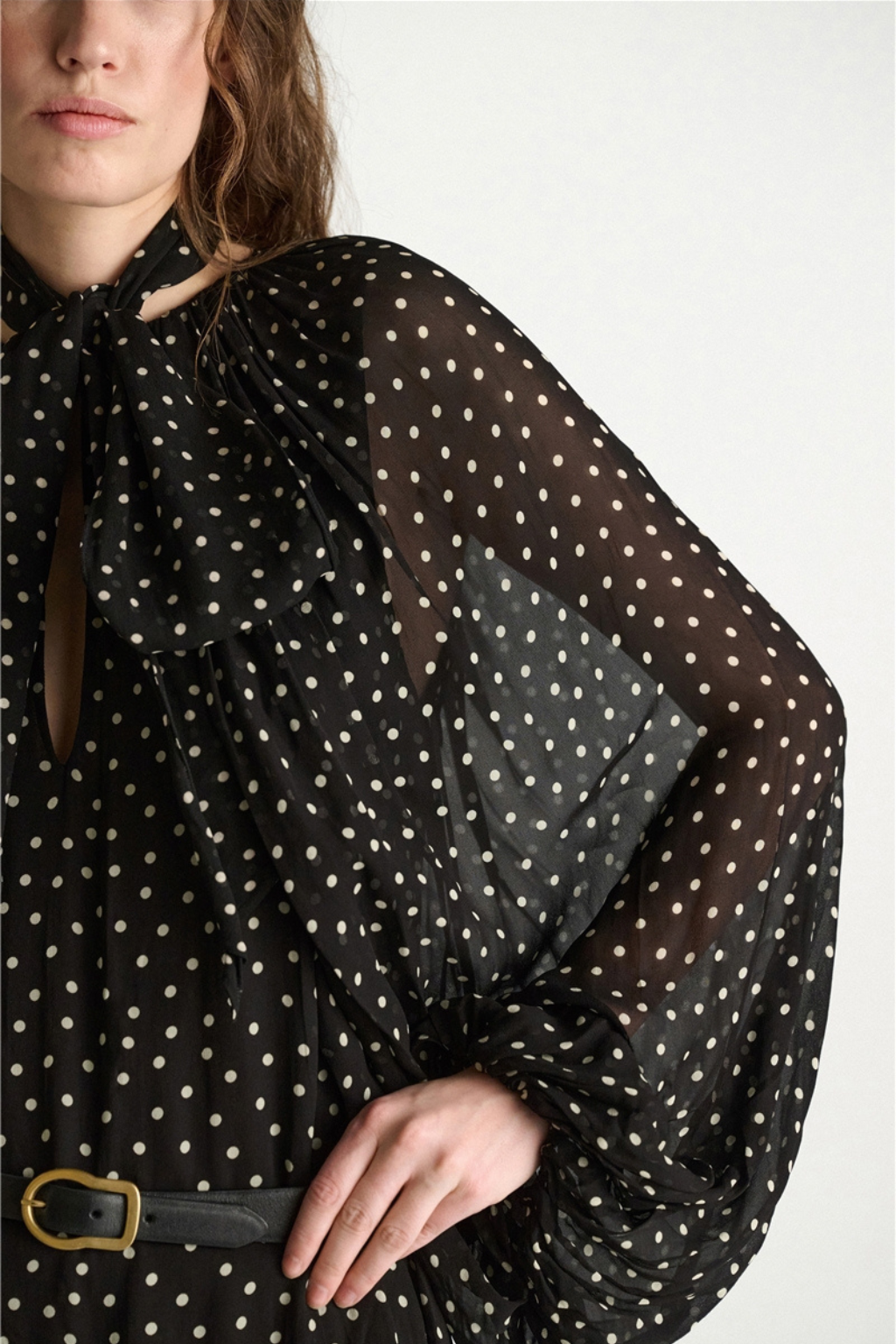 Dancing Dots Dress with Scarf