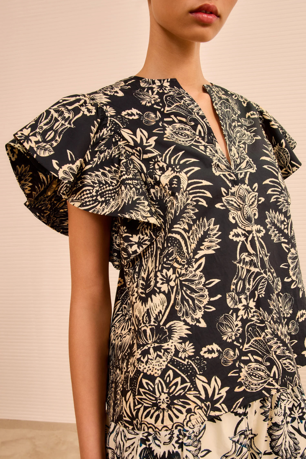 Severine Flutter Sleeve Top