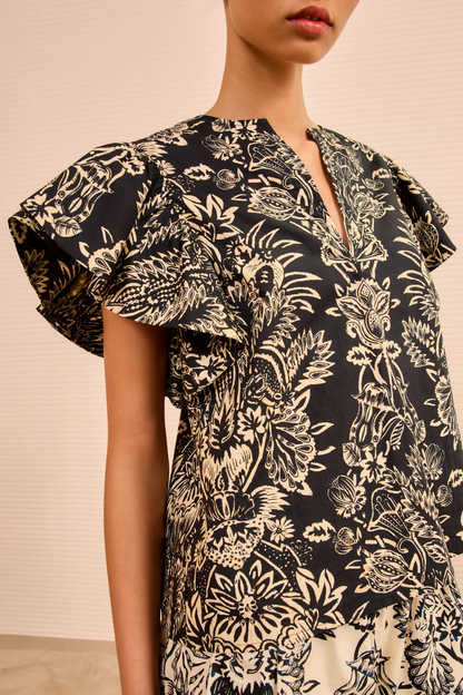 Severine Flutter Sleeve Top