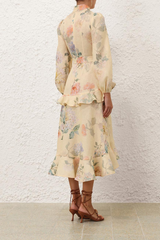 Illuminate Peplum Midi Dress