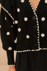 Flowers Knit Cardigan