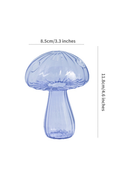 Mini Glass Mushroom Bud Vase
