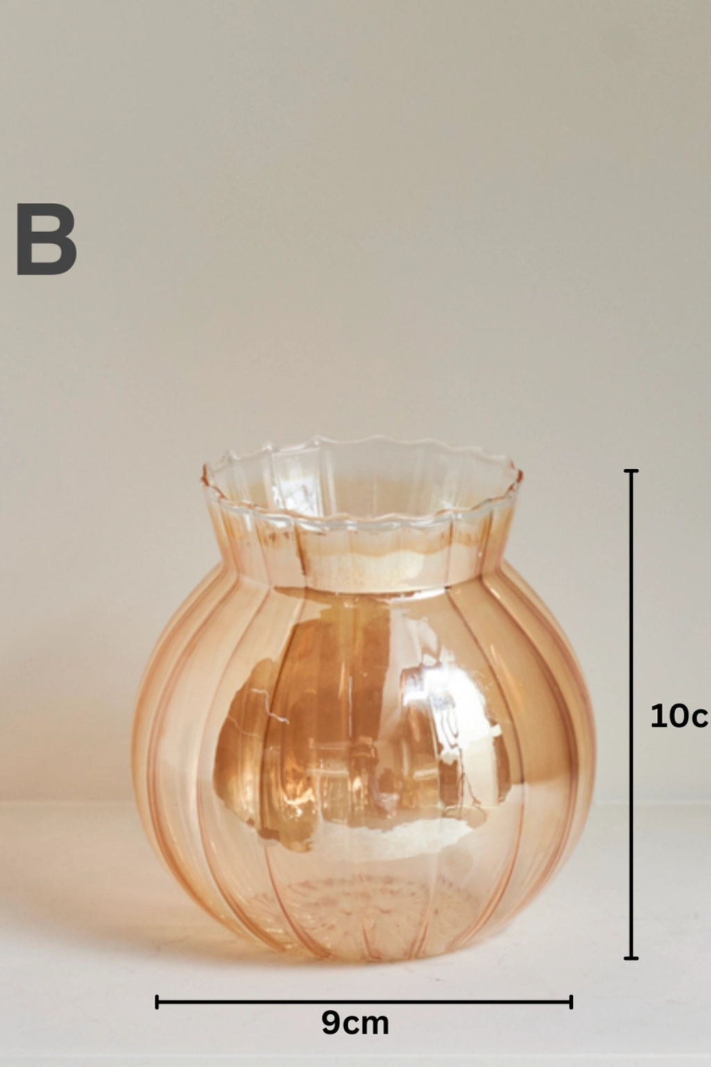 Gold Glass Decorative Vase