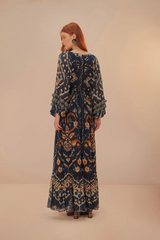 Pineapple Ikat Maxi Dress