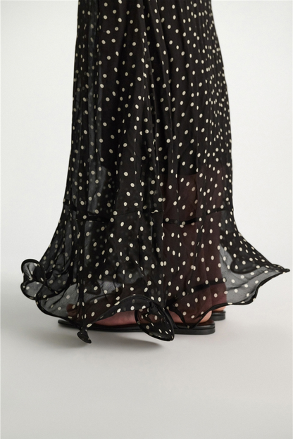 Dancing Dots Dress with Scarf