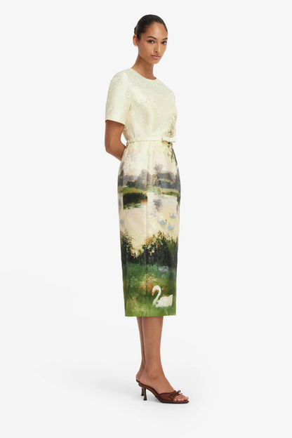 Elizabeth Short Sleeve Midi Dress
