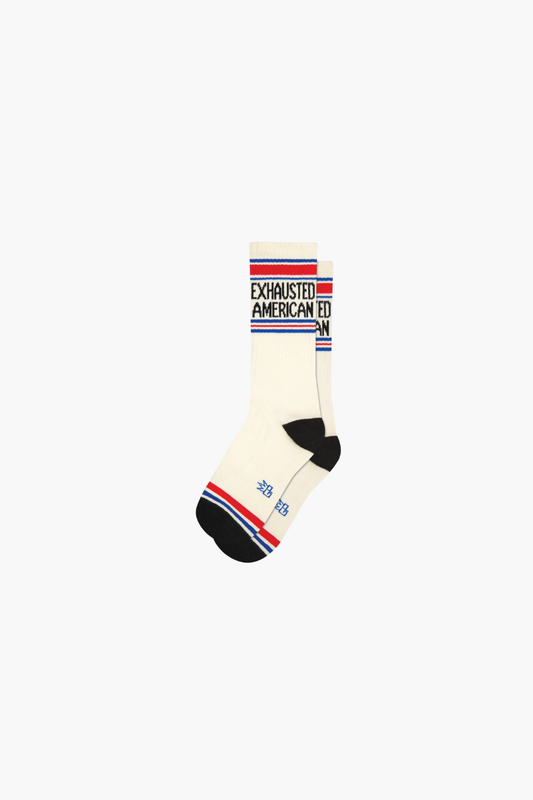 Exhausted American Gym Crew Socks