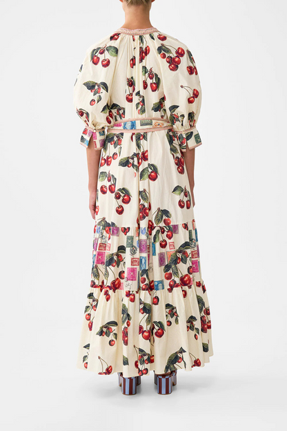 Tiered Shirt Dress With Short Sleeve