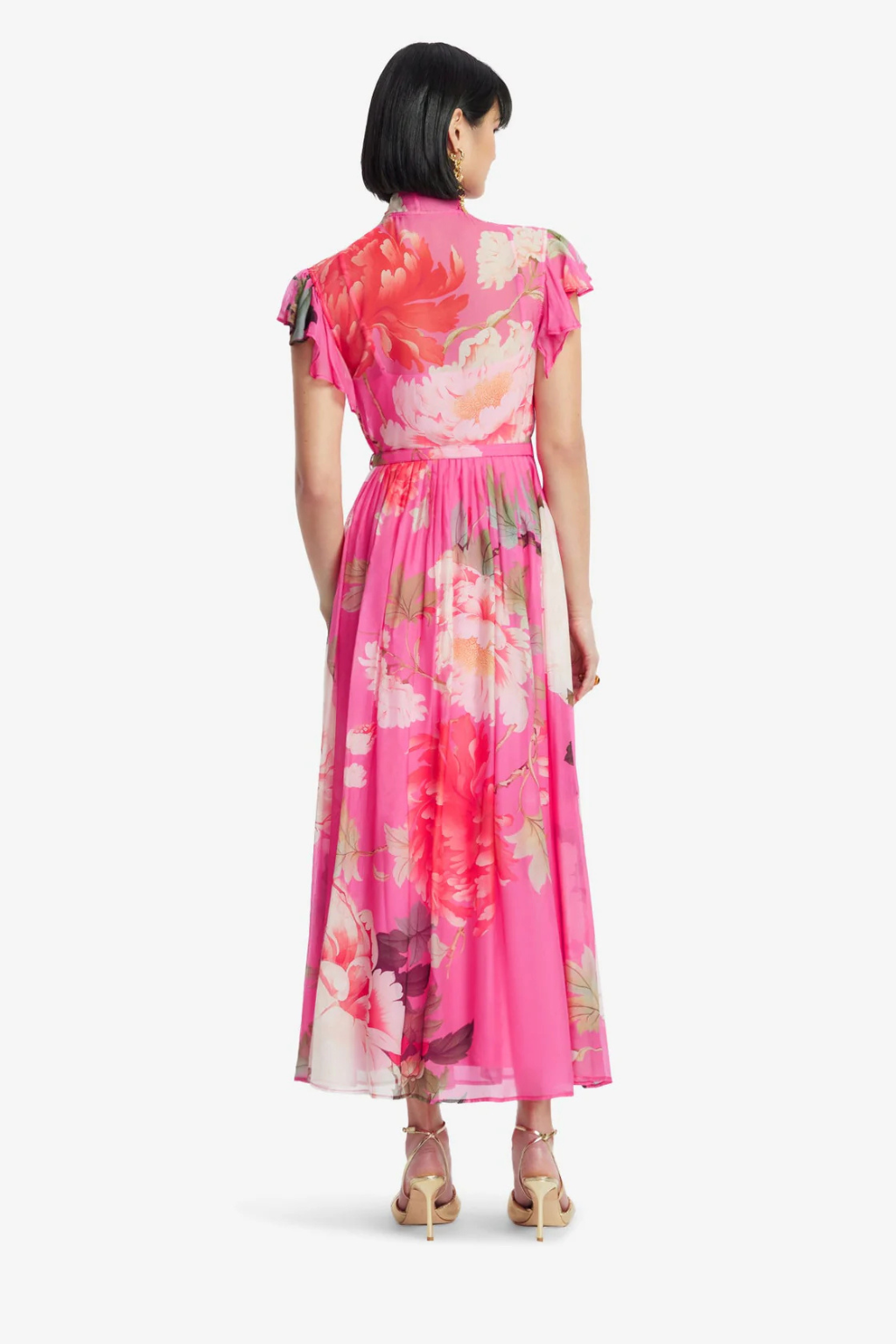 Grace Flutter Sleeve Midi Dress
