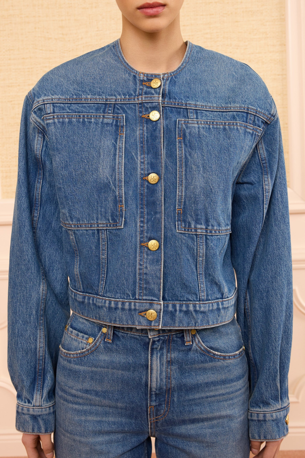 The Briar Collarless Denim Jacket