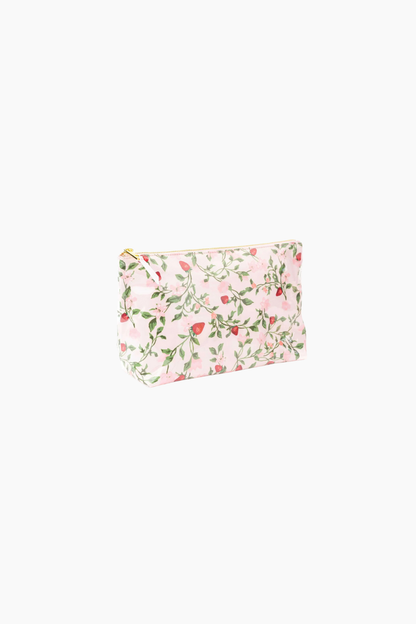Berry Botanical Clear Coated Travel Cosmetic Case